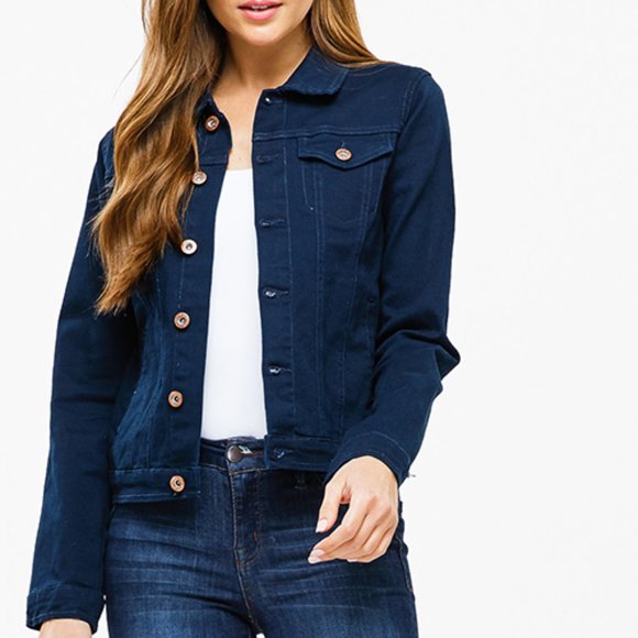 Jackets & Blazers - Navy Blue Denim Jacket